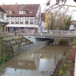 Auetreppe bei Hochwasser