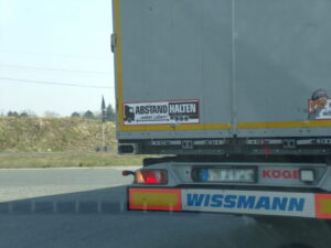 Abstand halten, Lkw